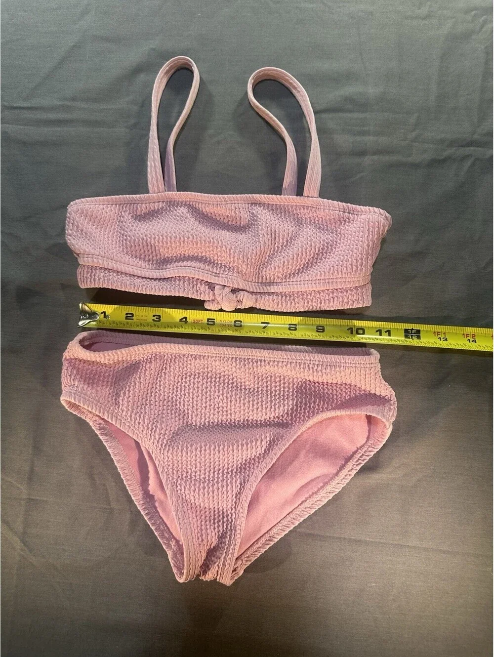 Girls Wonder Nation 2 Piece Pink Bathing Suit  M 7-8